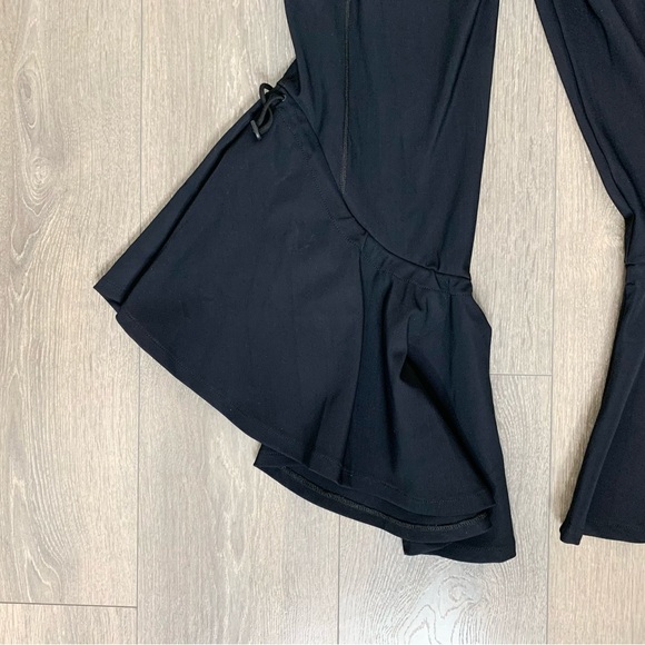 Jonathan Simkhai Carbon38 Crop Flare Leg Pants High Rise Waist Black Size XS - Picture 10 of 16